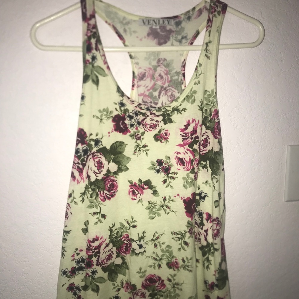 Floral Henley tank top